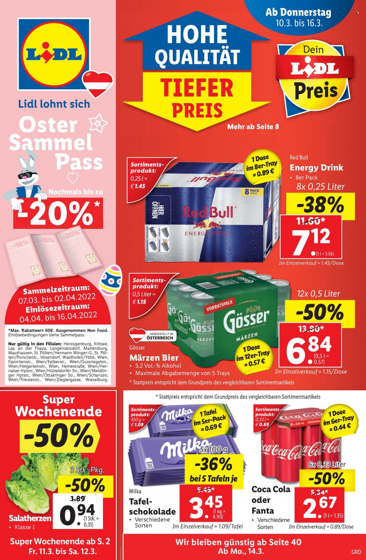 Angebote Lidl - 10.3.2022 - 16.3.2022. Seite 1