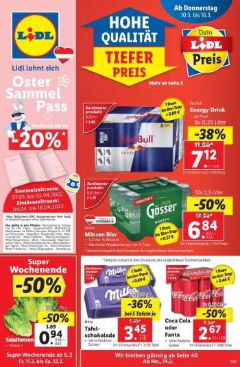 Angebote Lidl - 10.3.2022 - 16.3.2022.
