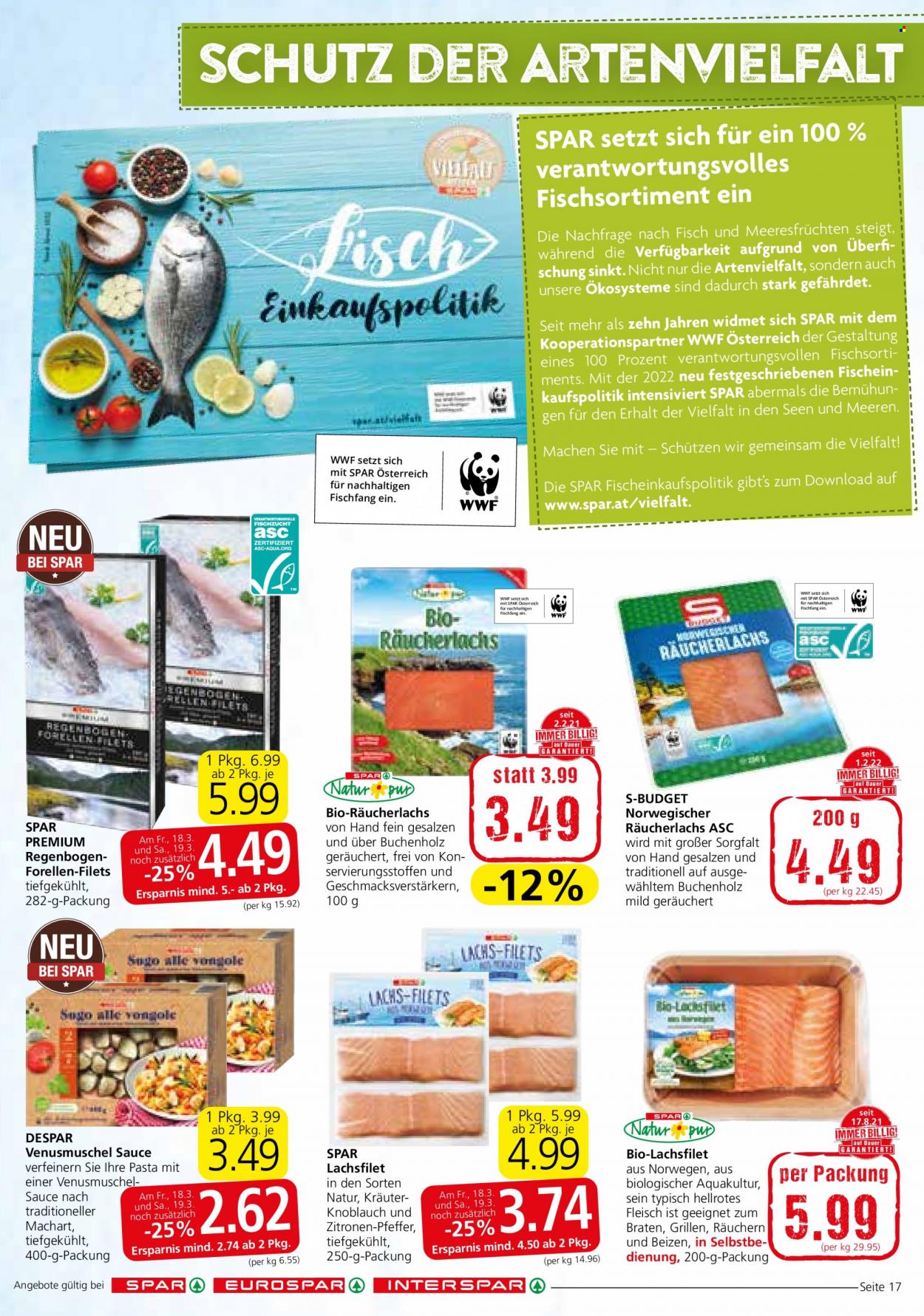 Angebote EUROSPAR - 17.3.2022 - 23.3.2022. Seite 17