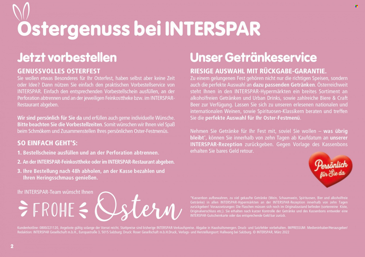 Angebote INTERSPAR - 24.3.2022 - 16.4.2022. Seite 2