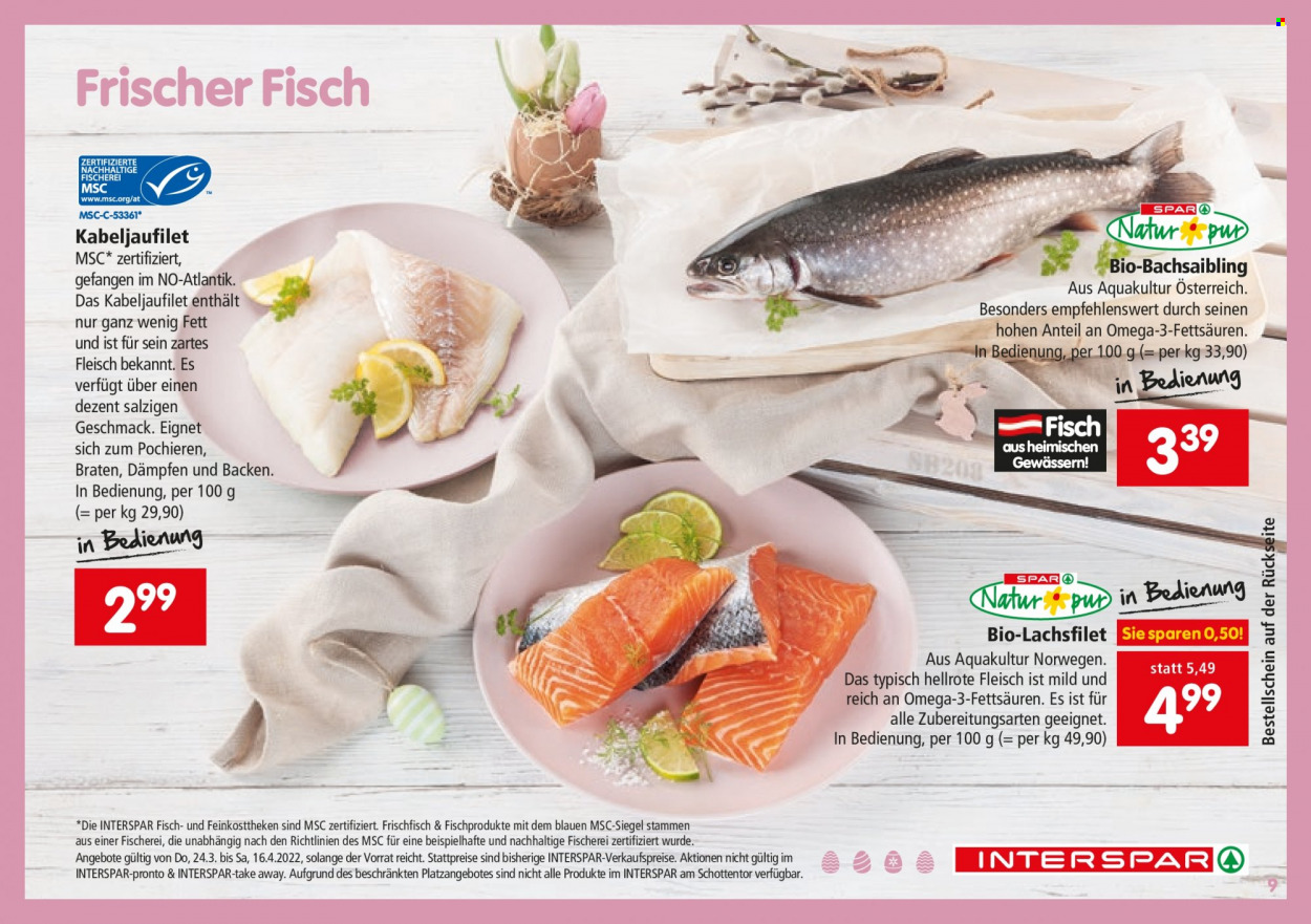 Angebote INTERSPAR - 24.3.2022 - 16.4.2022. Seite 9