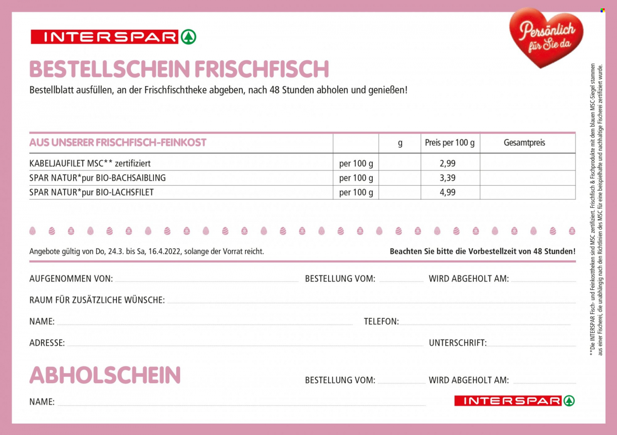 Angebote INTERSPAR - 24.3.2022 - 16.4.2022. Seite 10