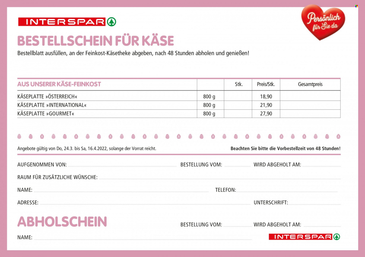 Angebote INTERSPAR - 24.3.2022 - 16.4.2022. Seite 12