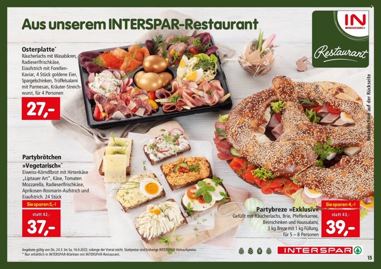 Angebote INTERSPAR - 24.3.2022 - 16.4.2022. Seite 15