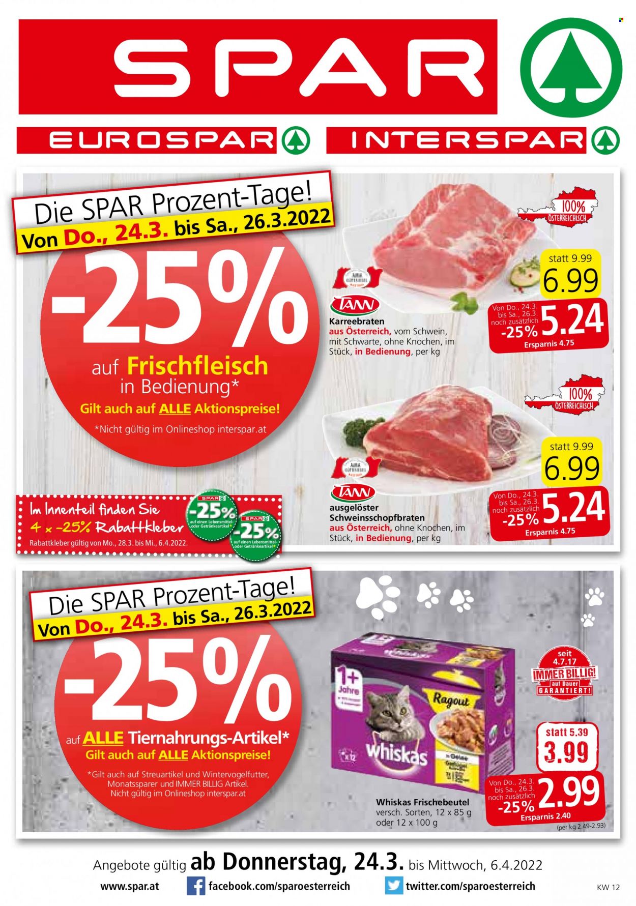 Angebote INTERSPAR - 24.3.2022 - 6.4.2022. Seite 1