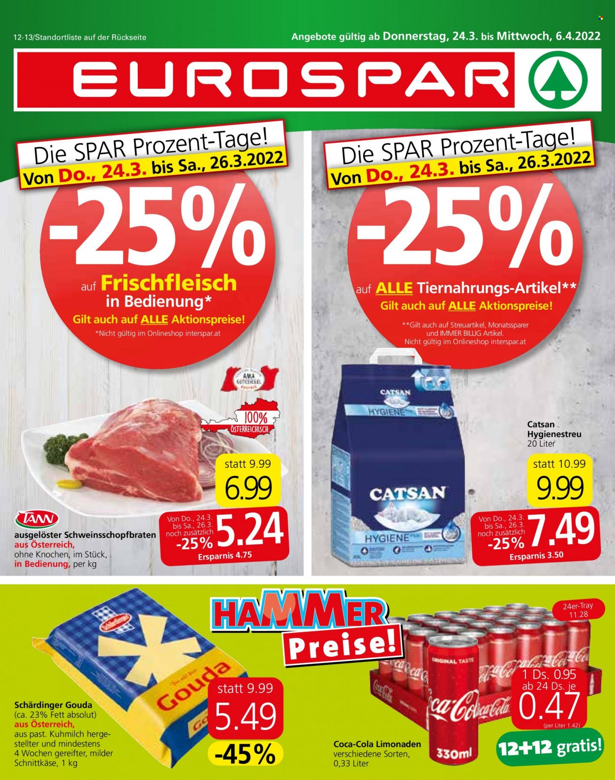 Angebote EUROSPAR - 24.3.2022 - 6.4.2022. Seite 1