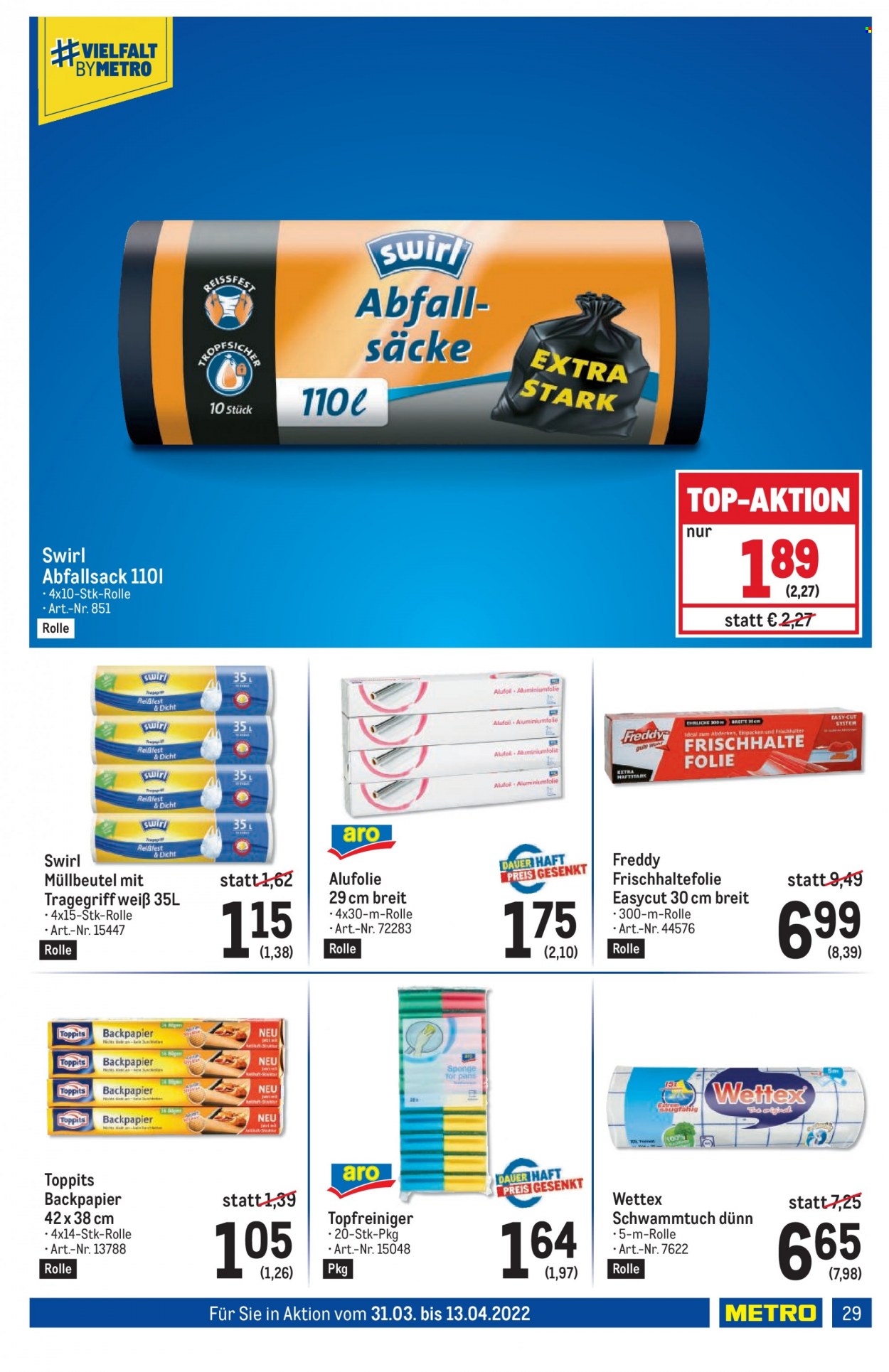 Angebote Metro - 31.3.2022 - 13.4.2022. Seite 29