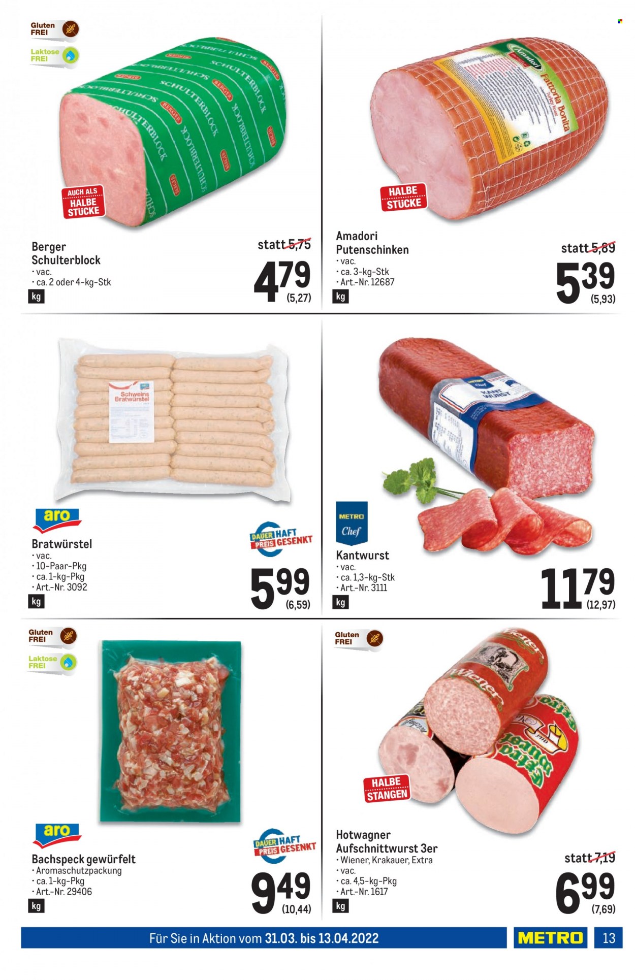 Angebote Metro - 31.3.2022 - 13.4.2022. Seite 13