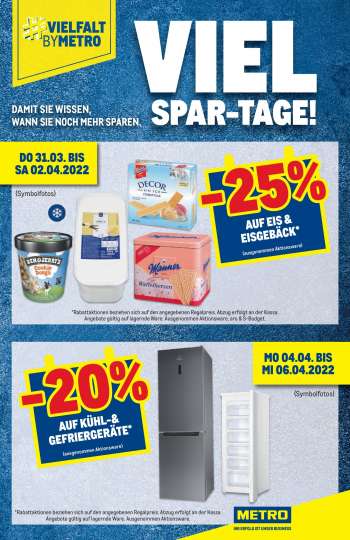 Angebote Metro - 31.3.2022 - 13.4.2022.