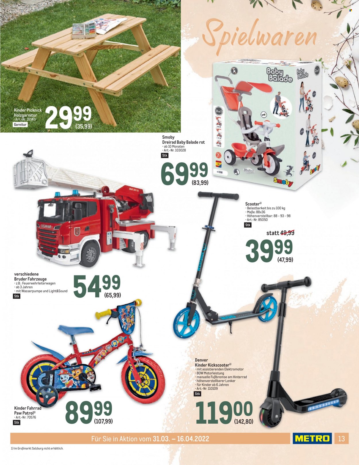 Angebote Metro - 31.3.2022 - 16.4.2022. Seite 13