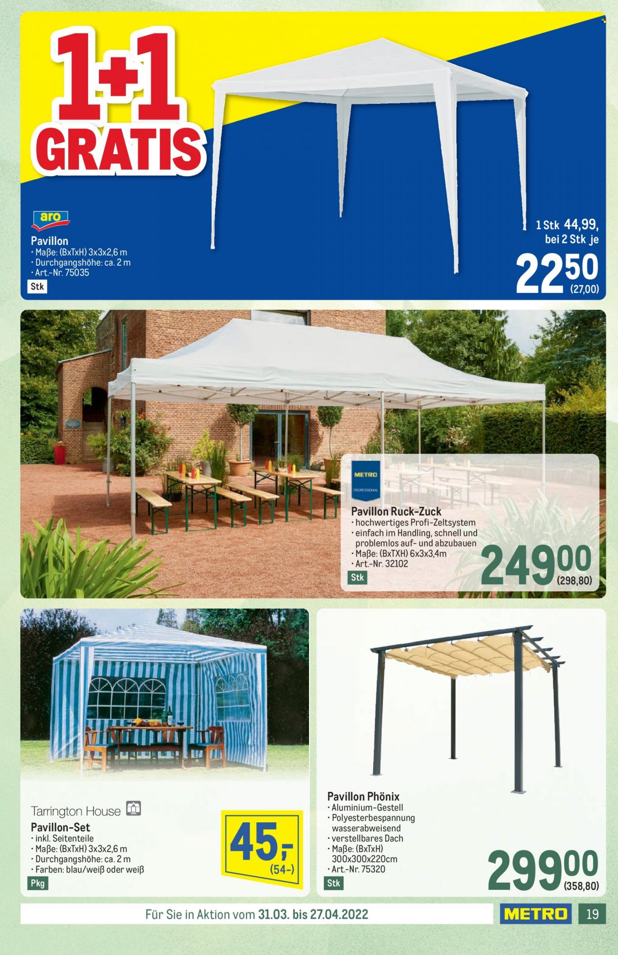 Angebote Metro - 31.3.2022 - 27.4.2022. Seite 19