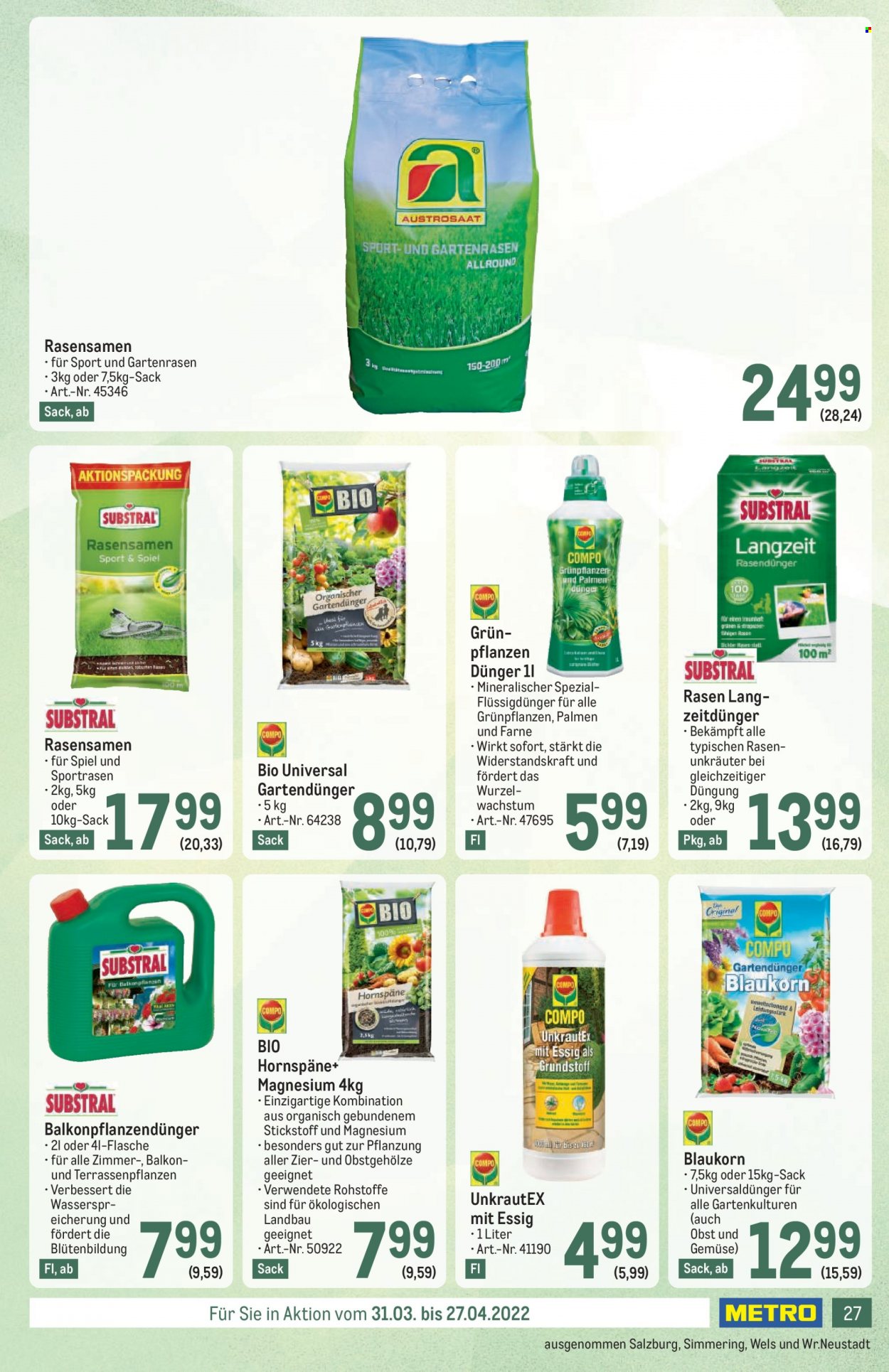 Angebote Metro - 31.3.2022 - 27.4.2022. Seite 27