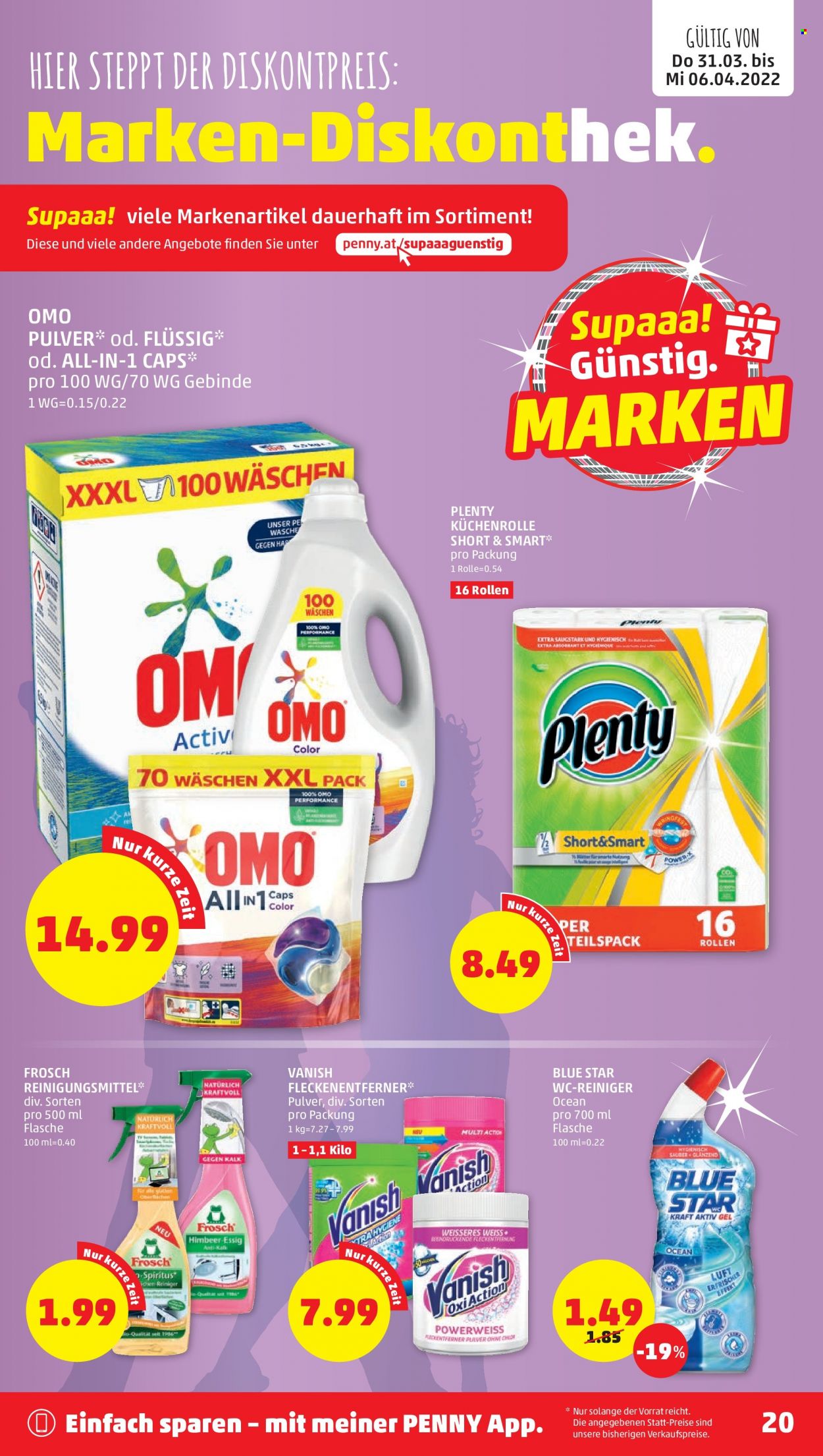 Angebote Penny - 31.3.2022 - 6.4.2022. Seite 20