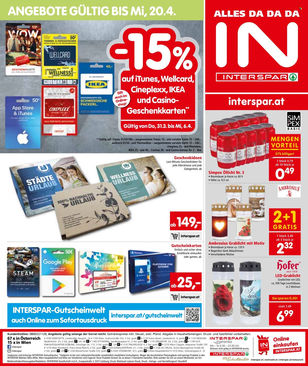 Angebote INTERSPAR - 31.3.2022 - 6.4.2022. Seite 20