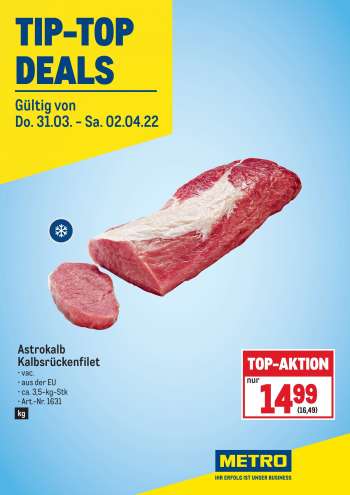 Angebote Metro - 31.3.2022 - 2.4.2022.