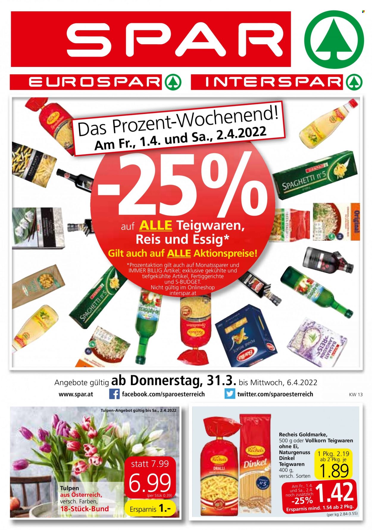 Angebote SPAR - 31.3.2022 - 6.4.2022. Seite 1