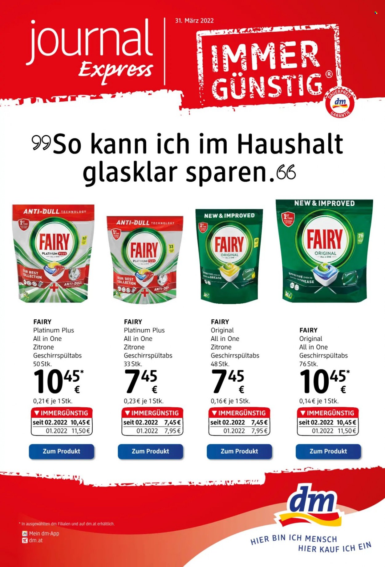 Angebote dm drogerie - 31.3.2022 - 27.4.2022. Seite 1