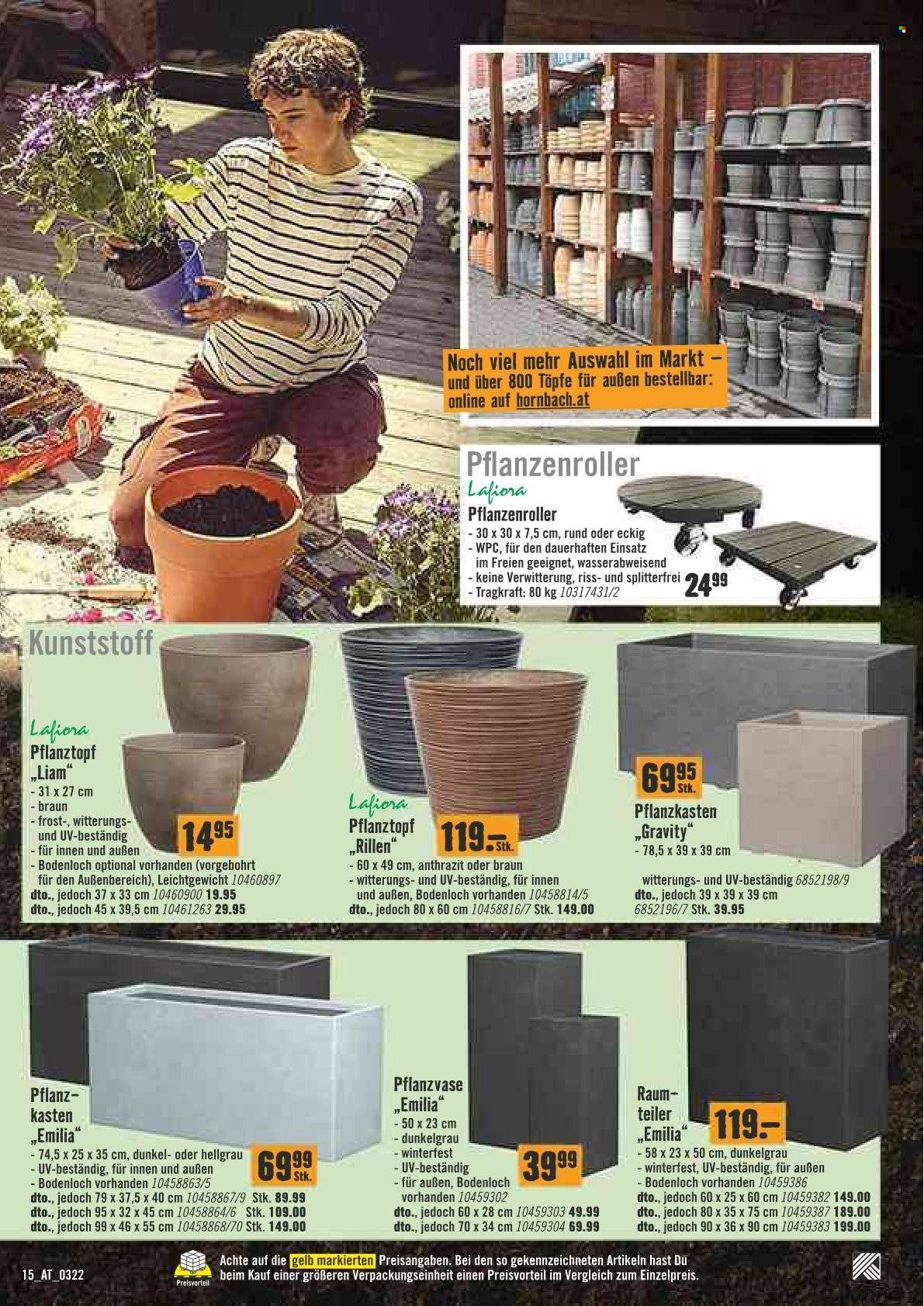 Angebote Hornbach - 31.3.2022 - 13.4.2022. Seite 15