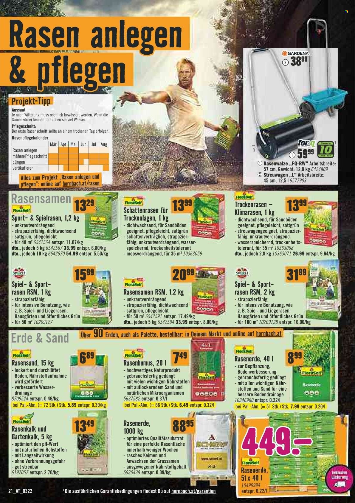 Angebote Hornbach - 31.3.2022 - 13.4.2022. Seite 21