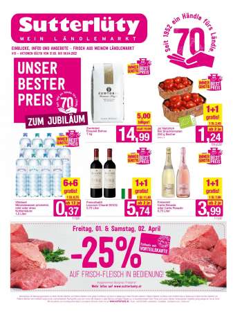 Angebote Sutterlüty - 31.3.2022 - 6.4.2022.