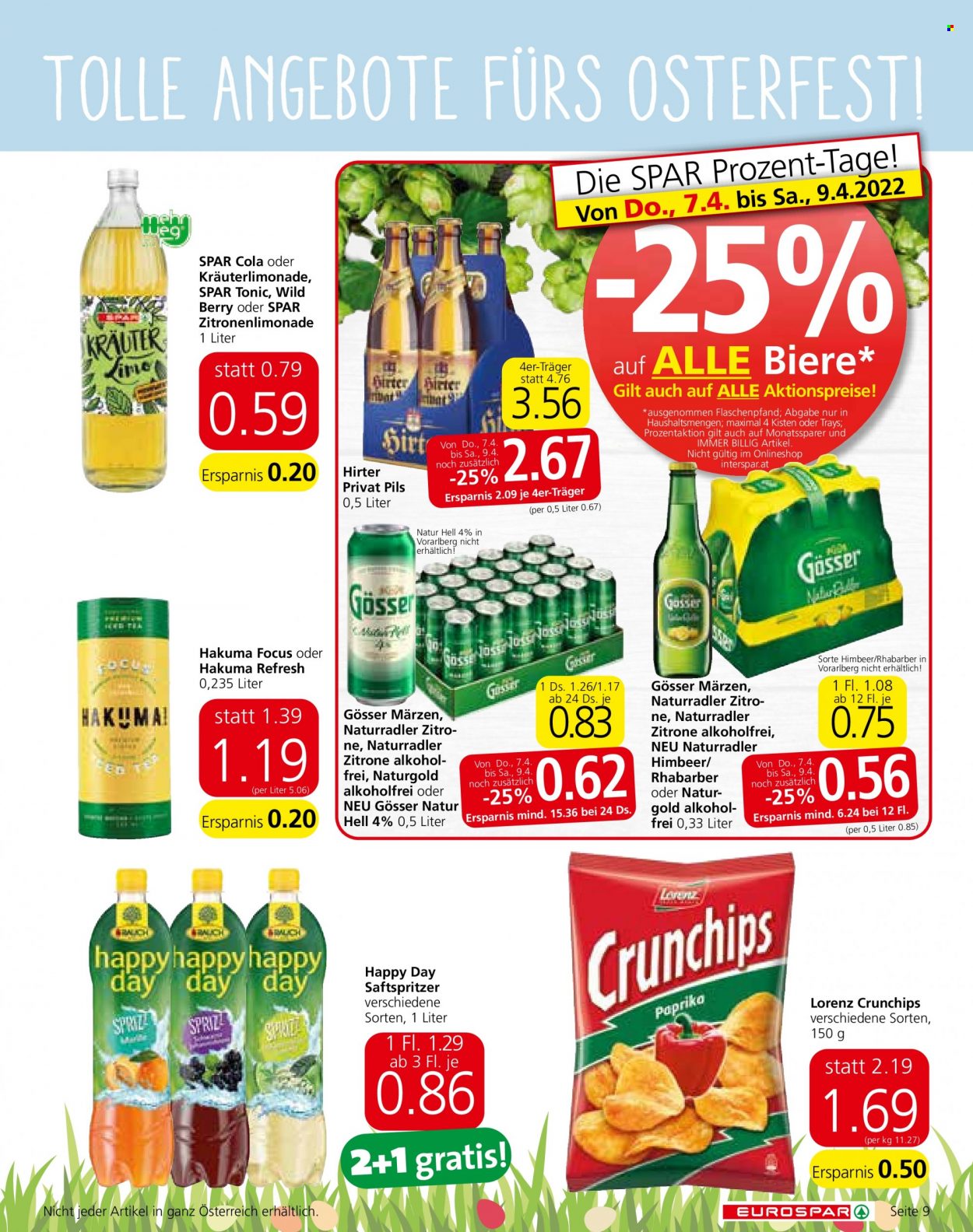 Angebote EUROSPAR - 7.4.2022 - 20.4.2022. Seite 9
