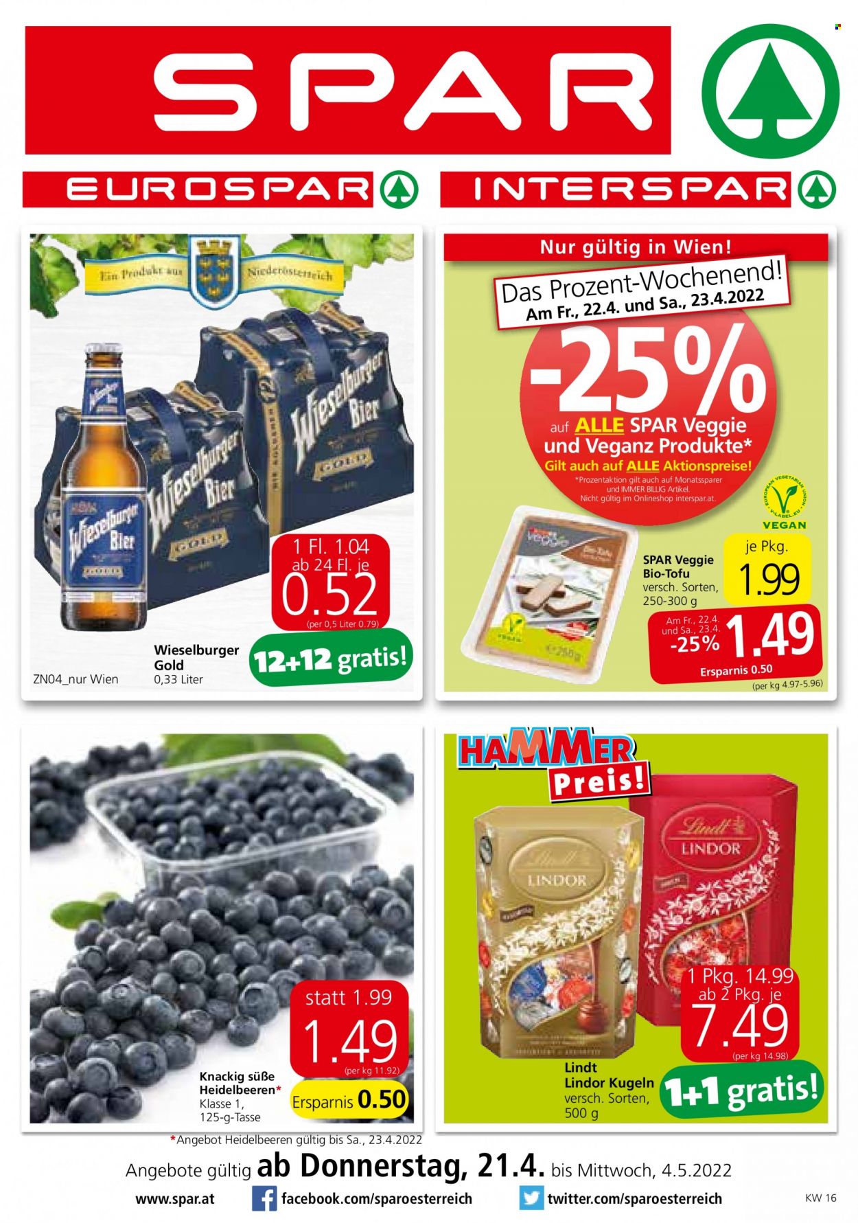 Angebote EUROSPAR - 21.4.2022 - 4.5.2022. Seite 1