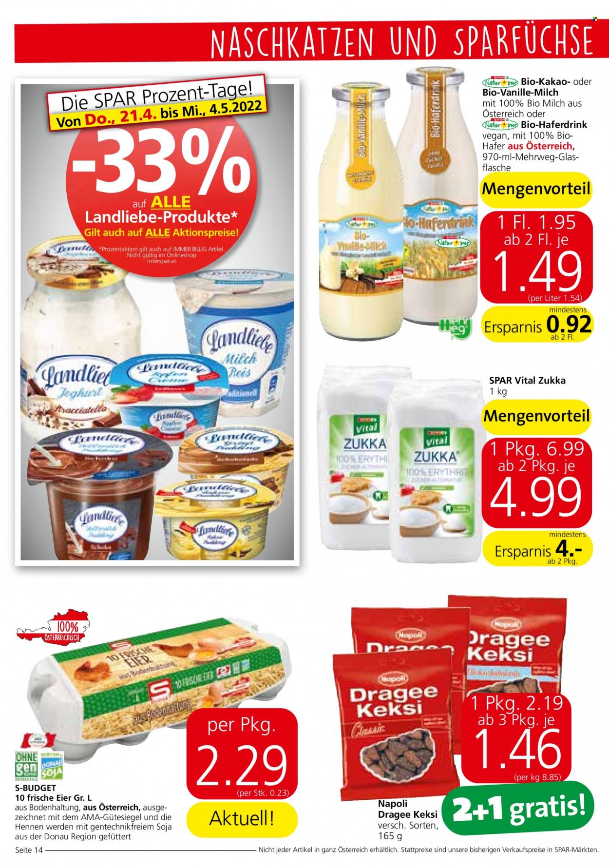 Angebote EUROSPAR - 21.4.2022 - 4.5.2022. Seite 14