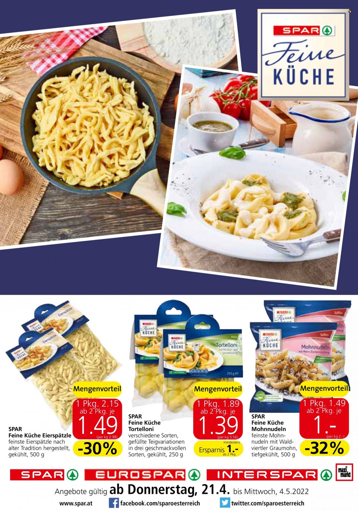 Angebote SPAR - 21.4.2022 - 4.5.2022. Seite 1