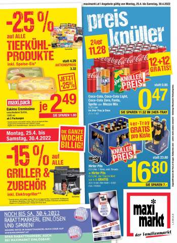 Angebote Maximarkt - 25.4.2022 - 30.4.2022.