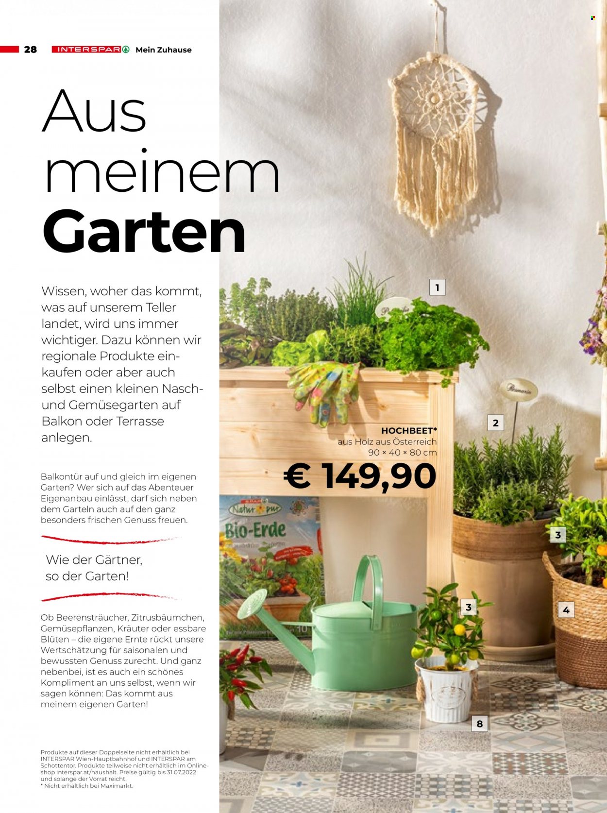 Angebote INTERSPAR - 25.4.2022 - 31.7.2022. Seite 28