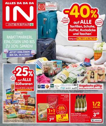 Angebote INTERSPAR - 28.4.2022 - 4.5.2022.