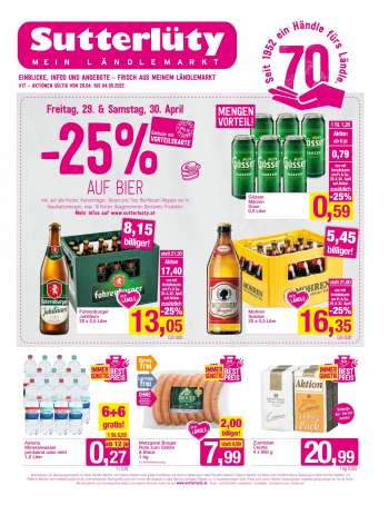 Angebote Sutterlüty - 28.4.2022 - 4.5.2022.