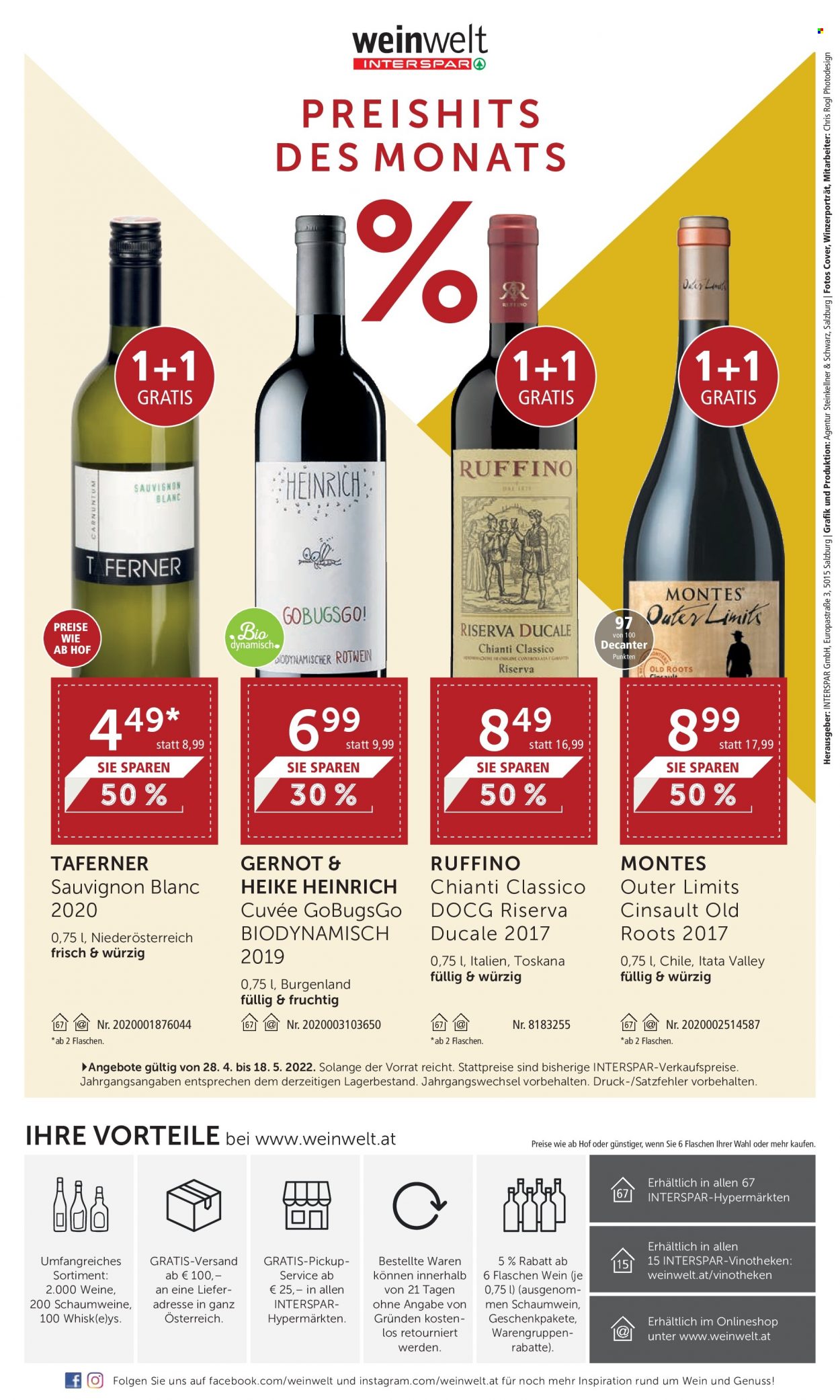 Angebote INTERSPAR - 28.4.2022 - 18.5.2022. Seite 24