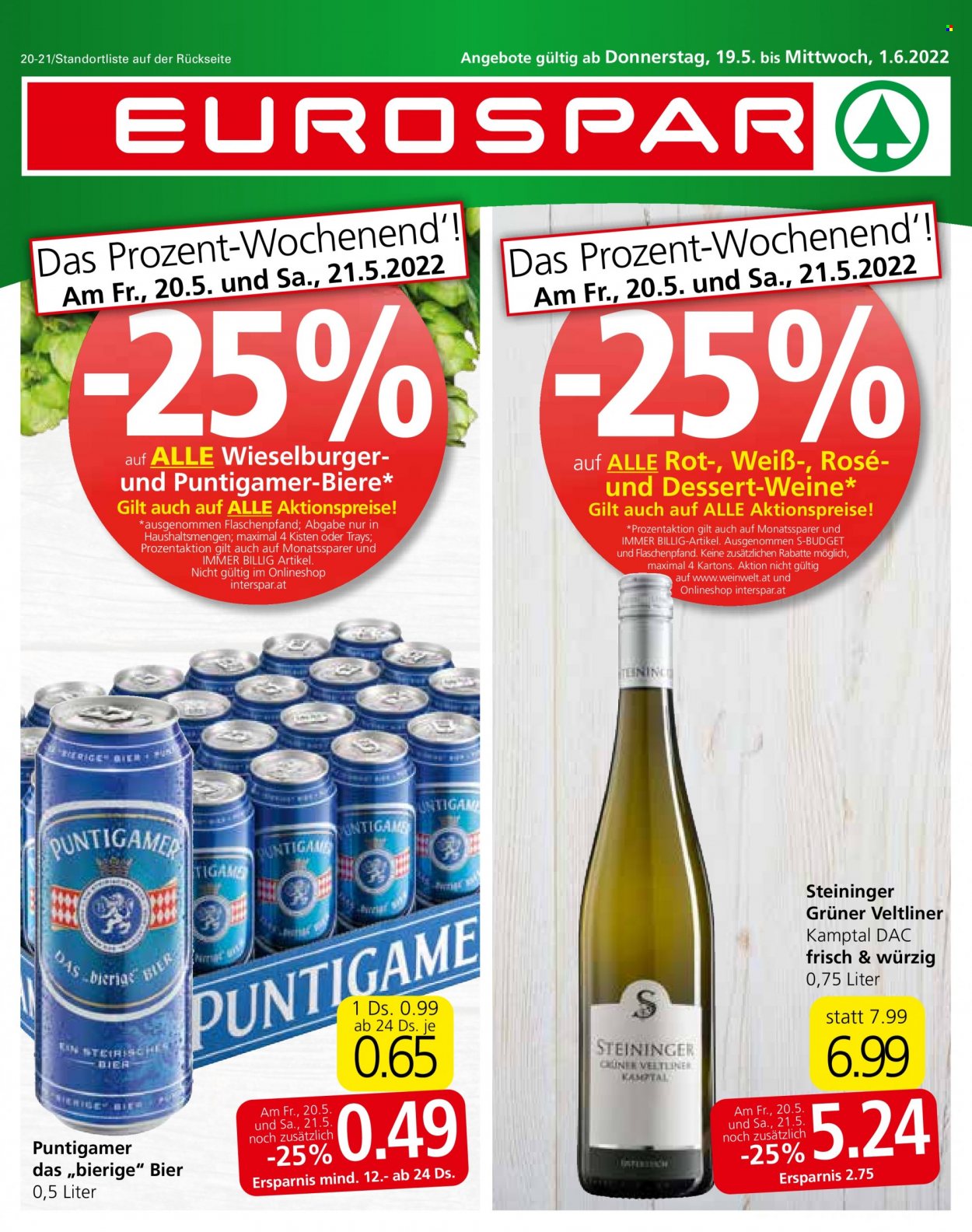 Angebote EUROSPAR - 19.5.2022 - 1.6.2022. Seite 1