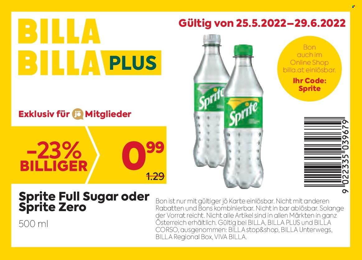 Angebote Billa - 25.5.2022 - 29.6.2022. Seite 1