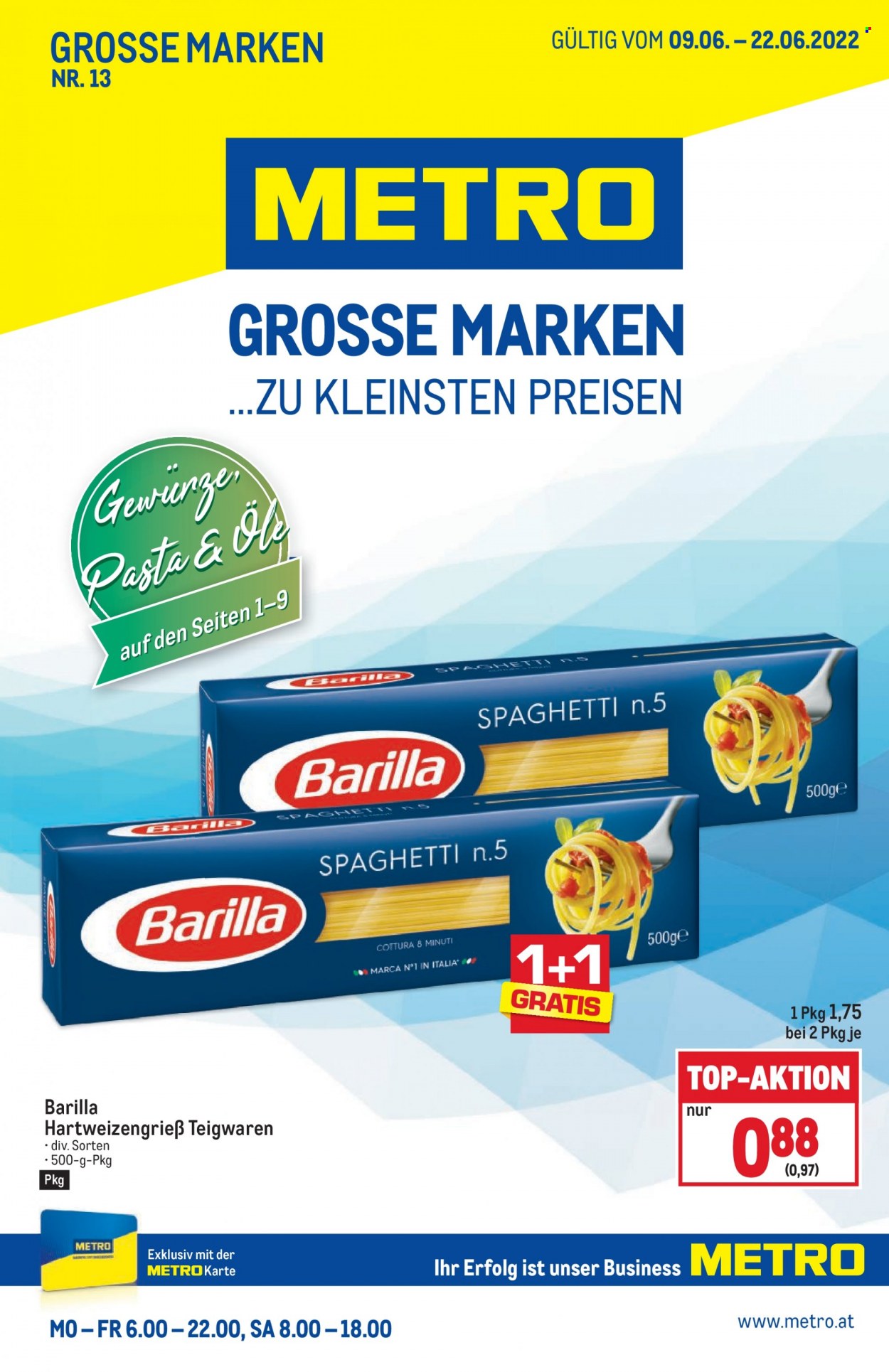Angebote Metro - 9.6.2022 - 22.6.2022. Seite 1
