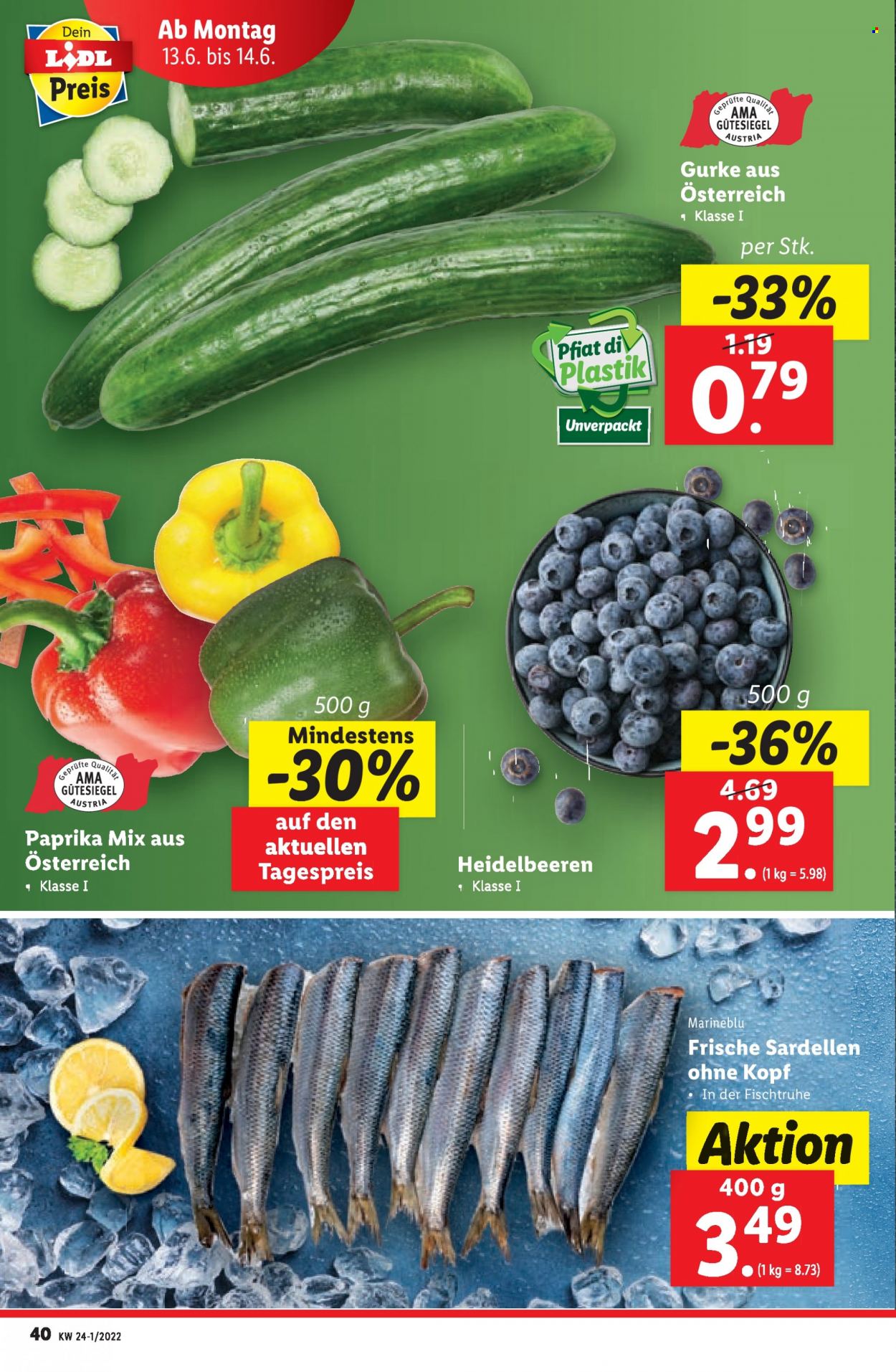 Angebote Lidl - 9.6.2022 - 14.6.2022. Seite 40