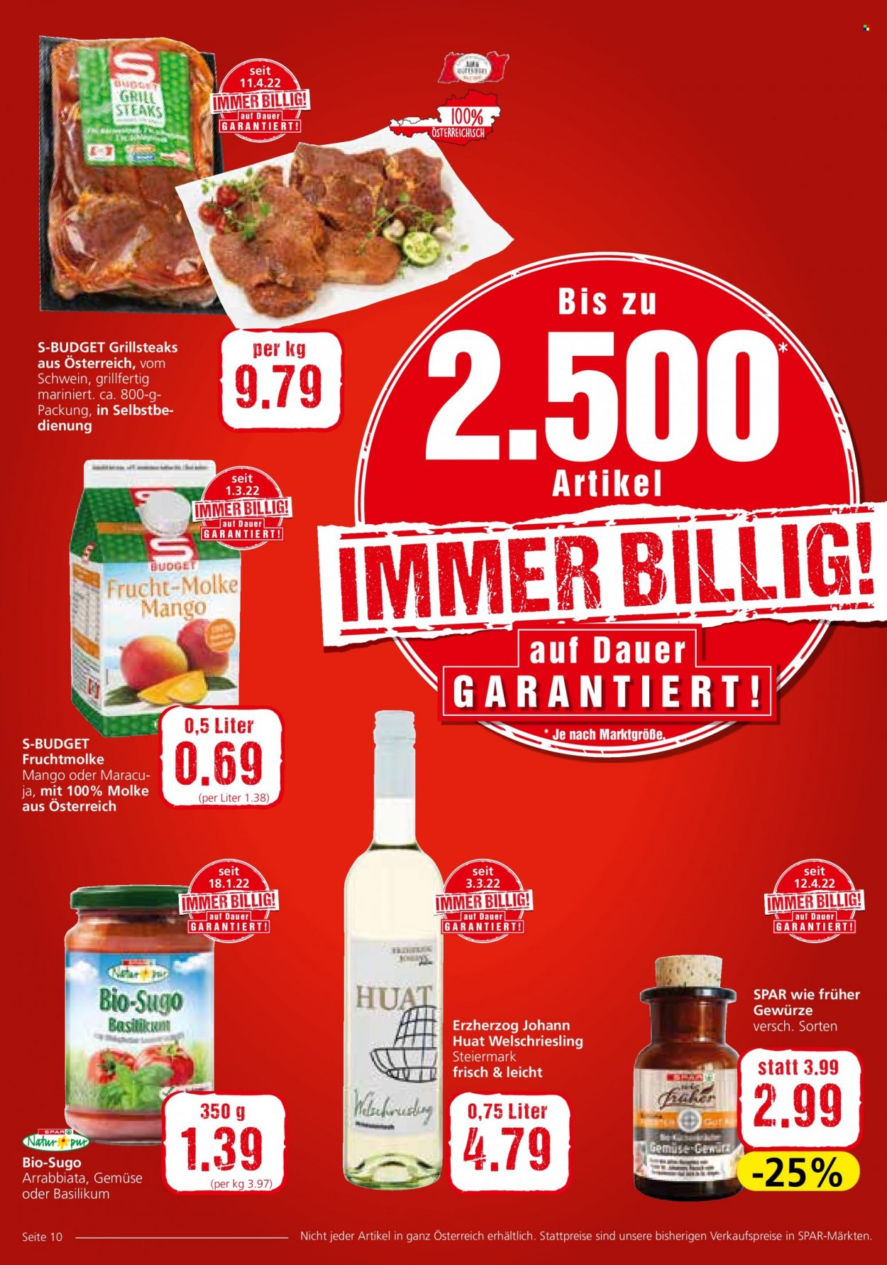 Angebote EUROSPAR - 9.6.2022 - 14.6.2022. Seite 10