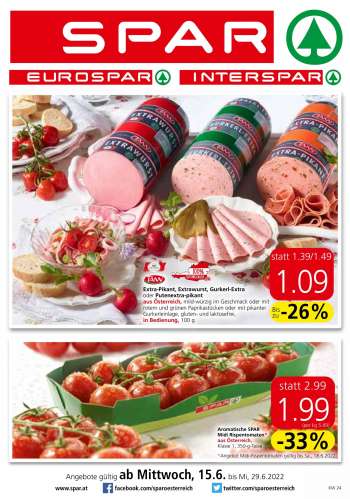 Angebote INTERSPAR - 15.6.2022 - 29.6.2022.