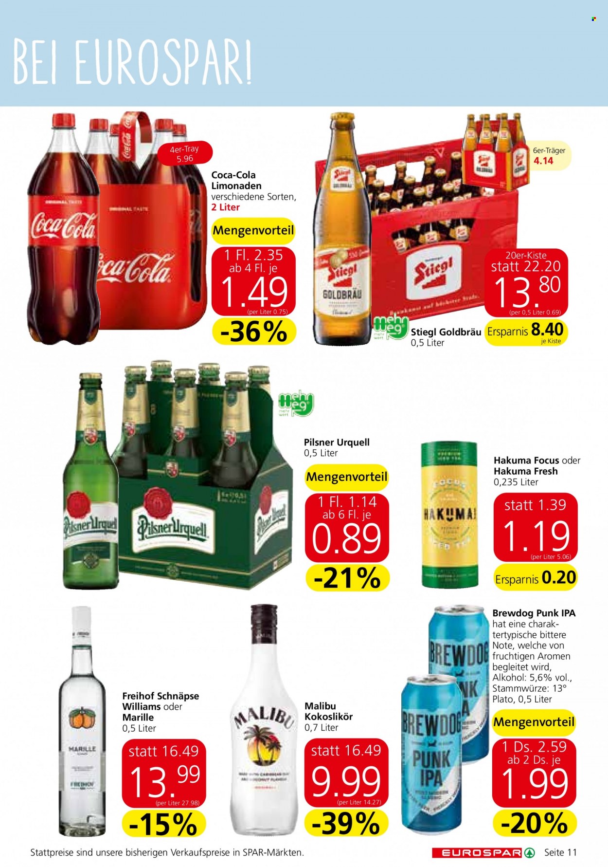 Angebote EUROSPAR - 15.6.2022 - 29.6.2022. Seite 11