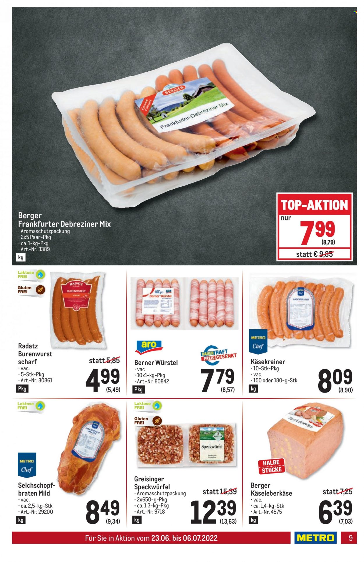 Angebote Metro - 23.6.2022 - 6.7.2022. Seite 9