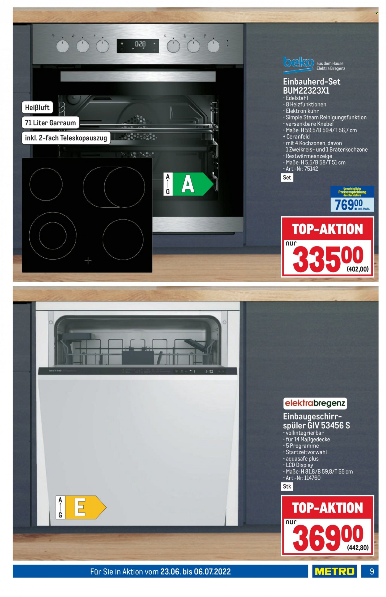 Angebote Metro - 23.6.2022 - 6.7.2022. Seite 9