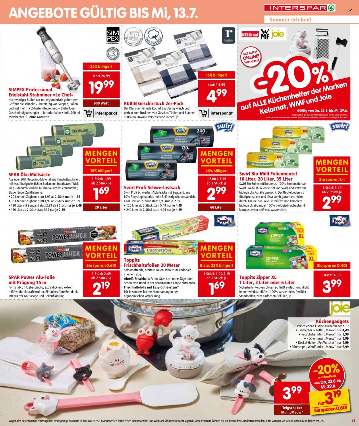 Angebote INTERSPAR - 23.6.2022 - 29.6.2022. Seite 13
