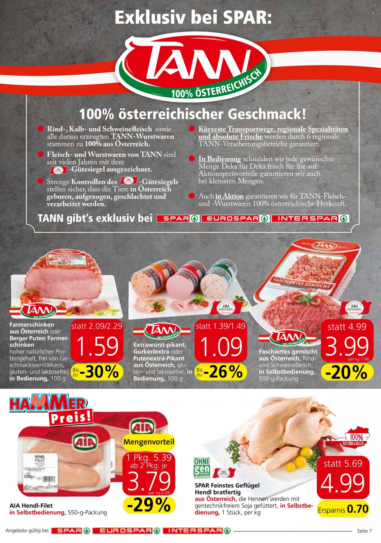 Angebote EUROSPAR - 23.6.2022 - 29.6.2022. Seite 7