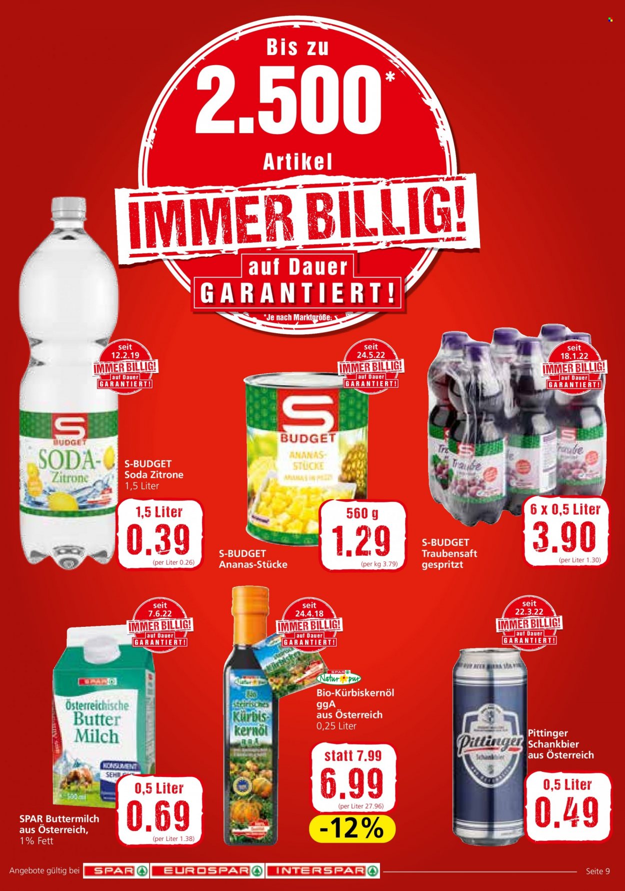 Angebote EUROSPAR - 23.6.2022 - 29.6.2022. Seite 9