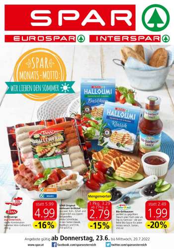 Angebote INTERSPAR - 23.6.2022 - 20.7.2022.