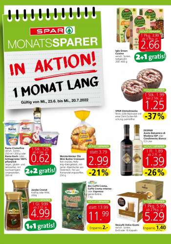 Angebote SPAR - 23.6.2022 - 20.7.2022.