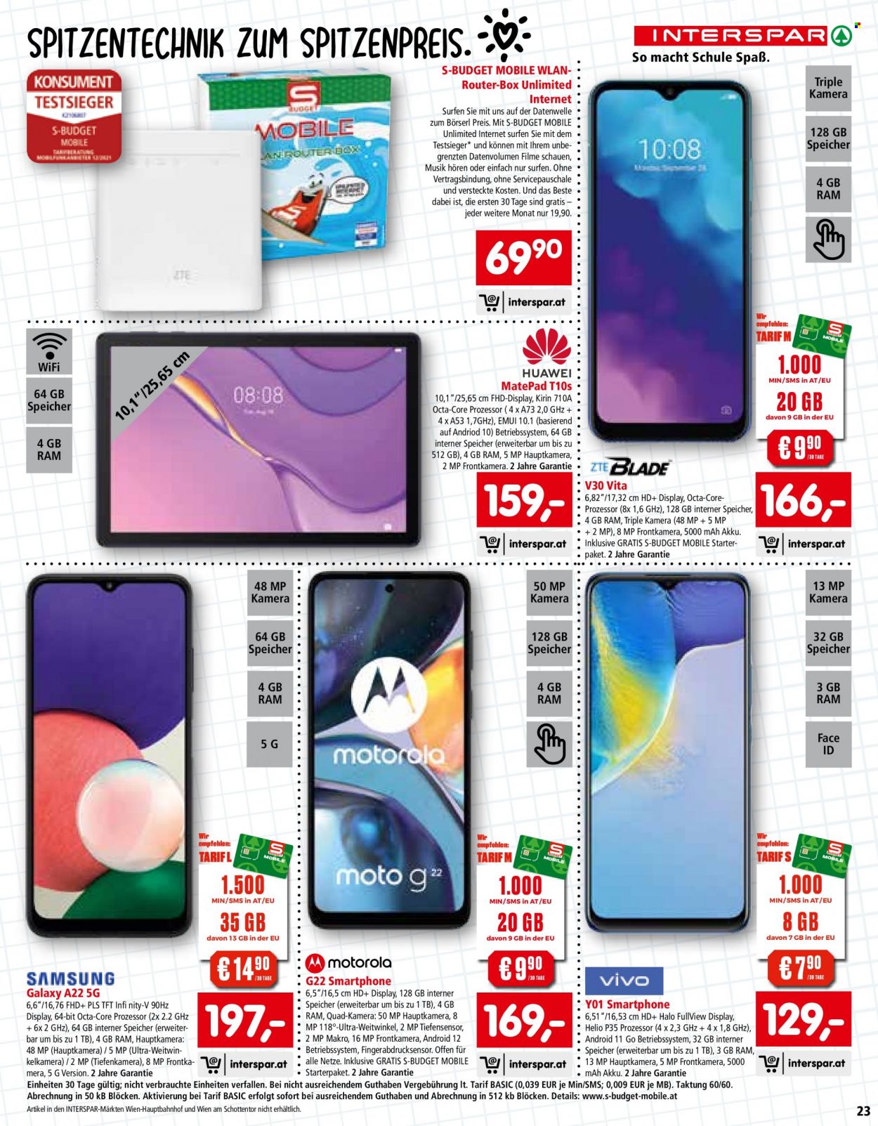 Angebote INTERSPAR - 30.6.2022 - 21.9.2022. Seite 23