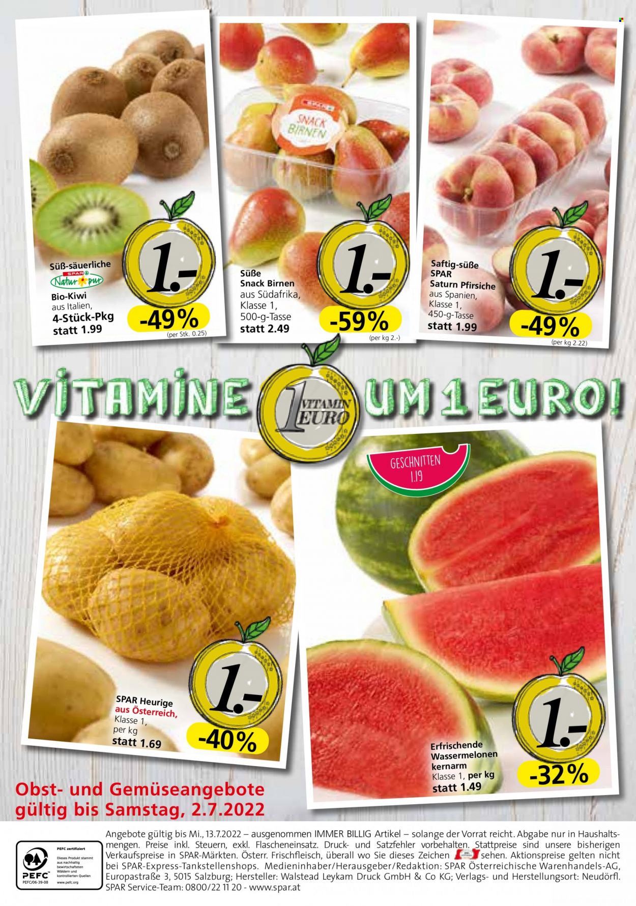 Angebote SPAR - 30.6.2022 - 13.7.2022. Seite 20