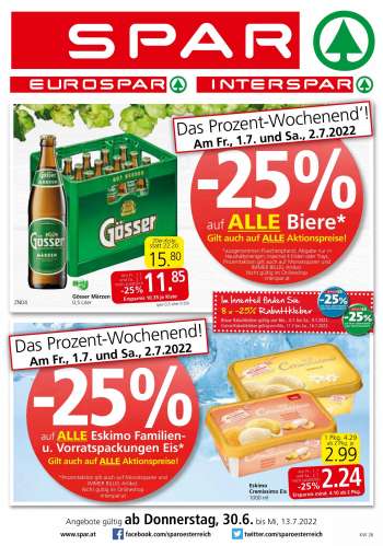 Angebote INTERSPAR - 30.6.2022 - 13.7.2022.